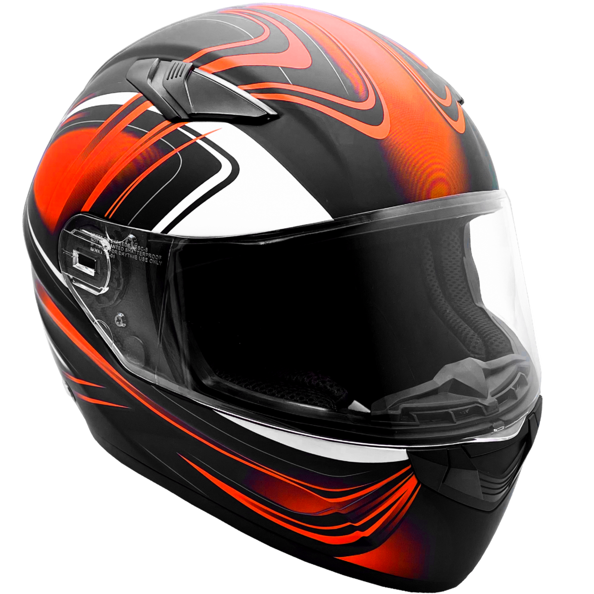 3X 4X Adult Full Face Helmet Orange from Typhoon Helmets