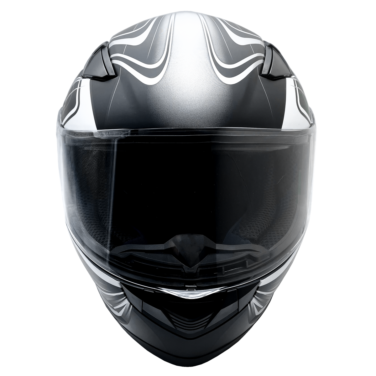 Grey XS Adult Full Face Helmet w/ Retractable Sun Visor