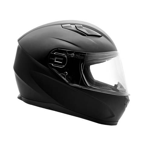 Matte Black Full Face Adult Helmet (XL) - FACTORY SECOND