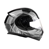 XL Adult White Black Modular Helmet - FACTORY SECOND