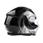 XL Adult White Black Modular Helmet - FACTORY SECOND