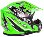 Large Green Youth Off Road Helmet - FACTORY SECOND