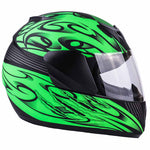 Green Youth Full Face Motorcycle Helmet (Large) - FACTORY SECOND