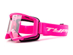 Adult Helmet Matte Black with Pink Goggles