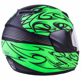 Green Youth Full Face Motorcycle Helmet (Large) - FACTORY SECOND