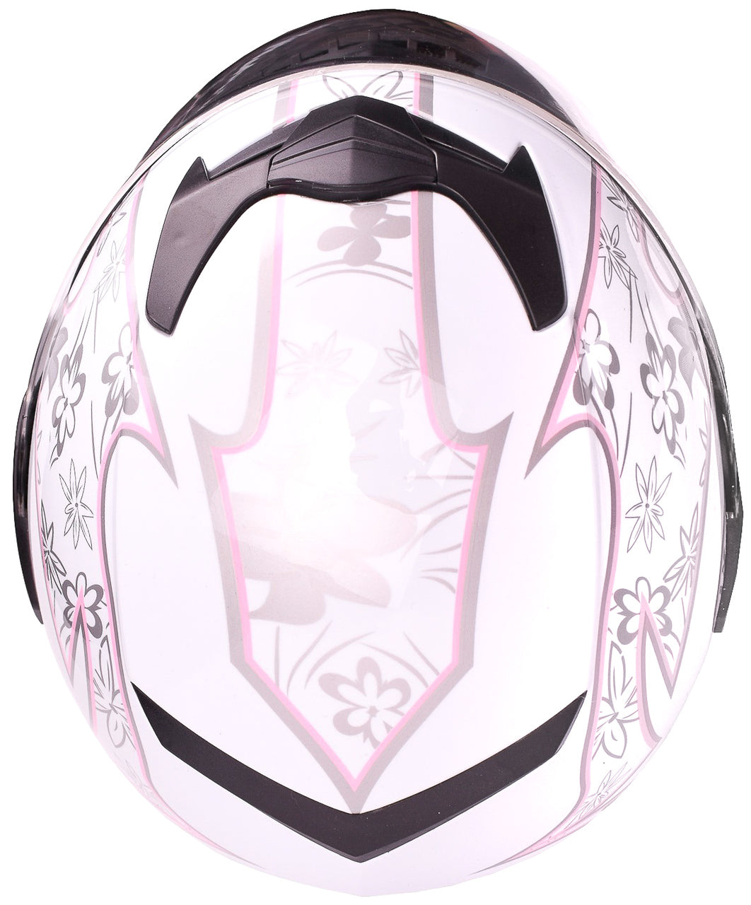 Women's Full Face Motorcycle Helmet - Pink & White Dragons Breath