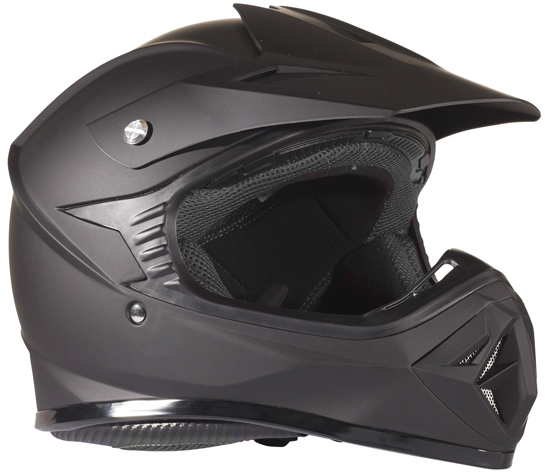 Matte Black Youth Kids Motocross ATV Dirt Bike Helmet – Typhoon Helmets