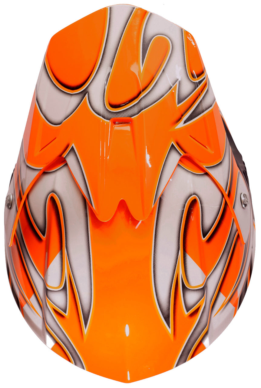 Orange motocross 2024 helmet