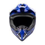 Adult Helmet Blue Splatter with Black Goggles