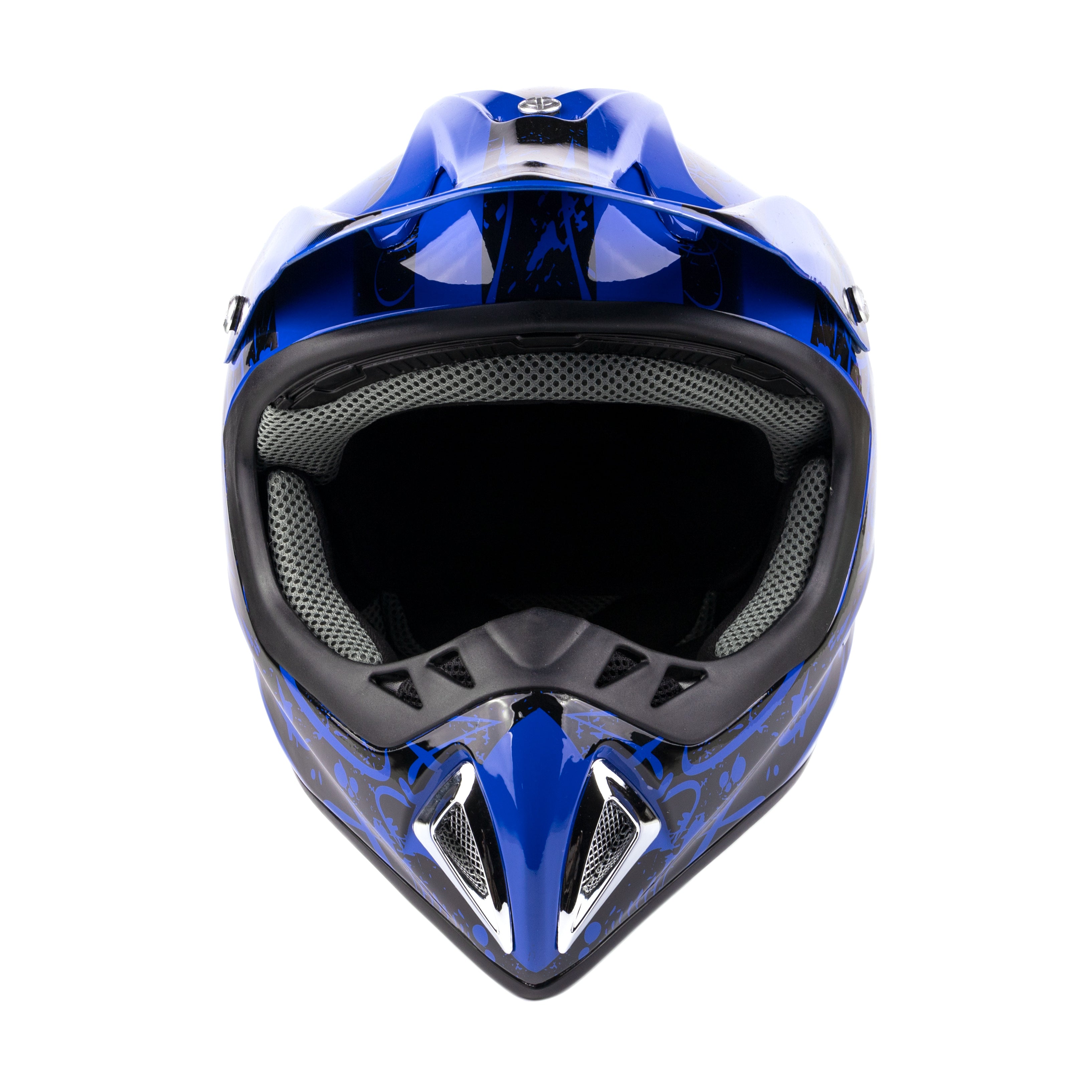  Typhoon - Casco de motocross para jóvenes, ATV, motocicleta,  MX, motocross infantil, S, Azul : Automotriz