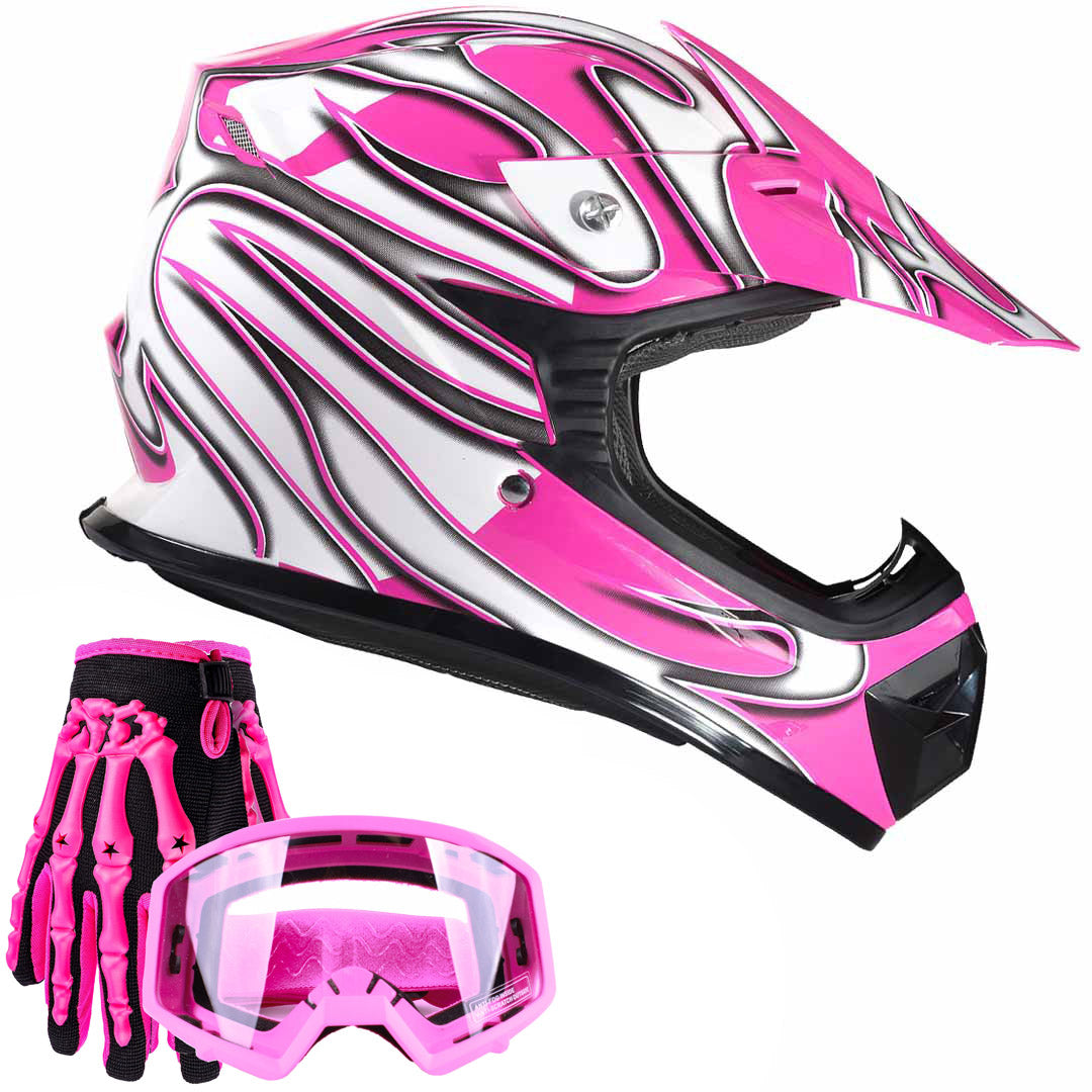 Youth ATV Motocross Dirt Bike Helmets Gear Typhoon Helmets